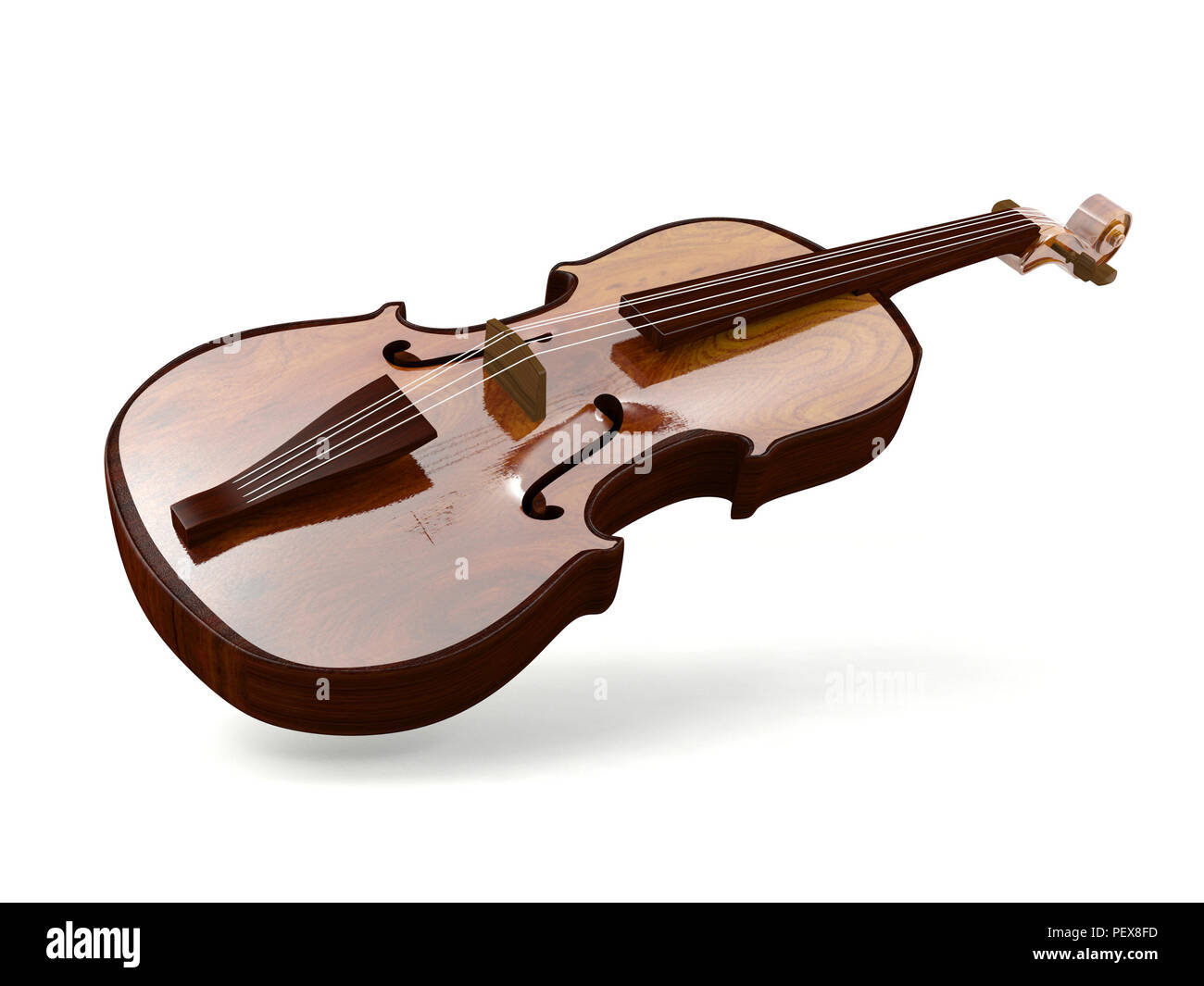 Violino isolati su sfondo bianco Foto Stock