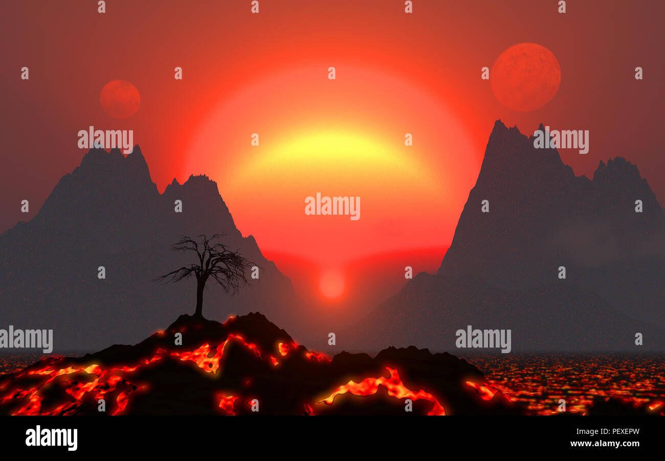 Gigante rosso del sistema solare Foto Stock