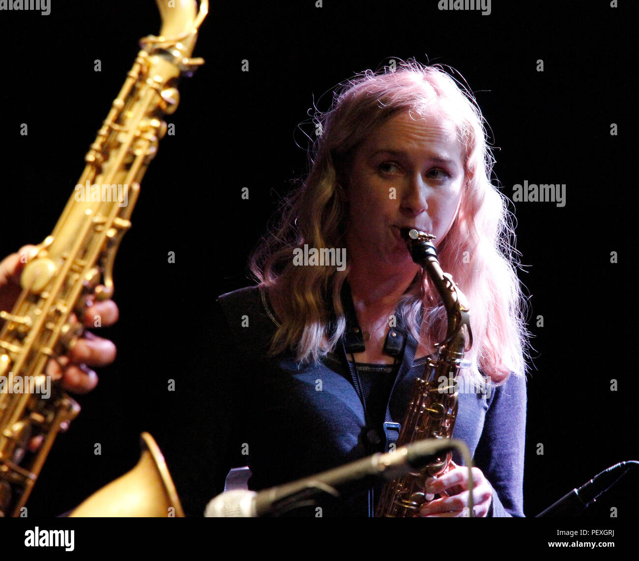 Holly Barrett, Alto sassofonista a Londra, 606 Club Foto Stock