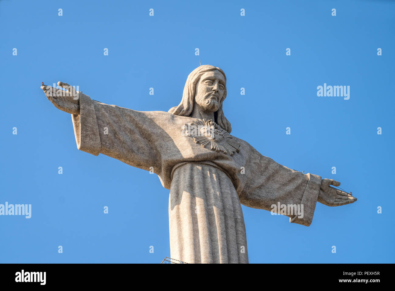 Cristo Rei (Cristo Re) Statua a Almada, Lisbona, Portogallo Foto Stock