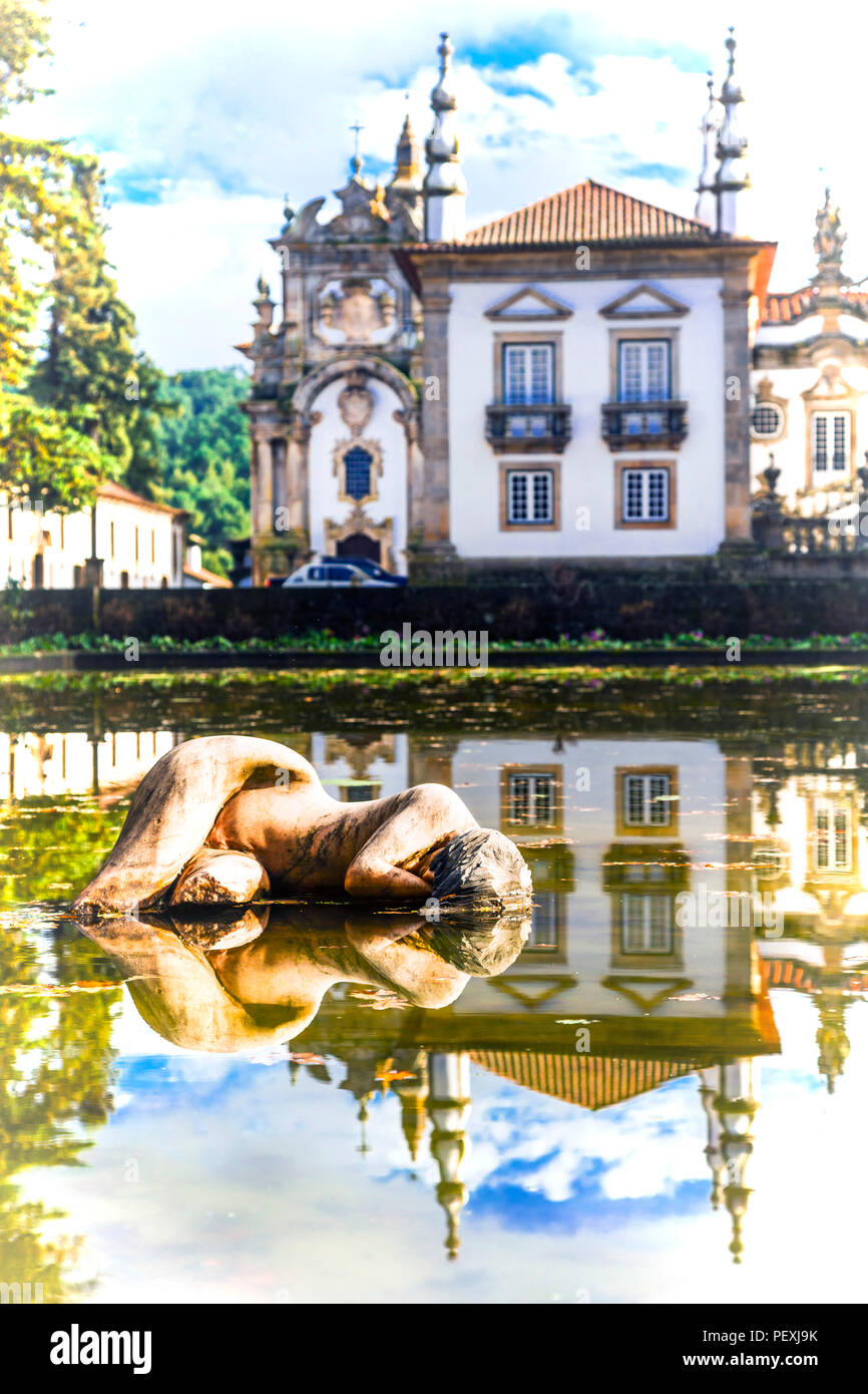 Bella Vila real castello (museo) in Portogallo - Solar de Mateus Foto Stock