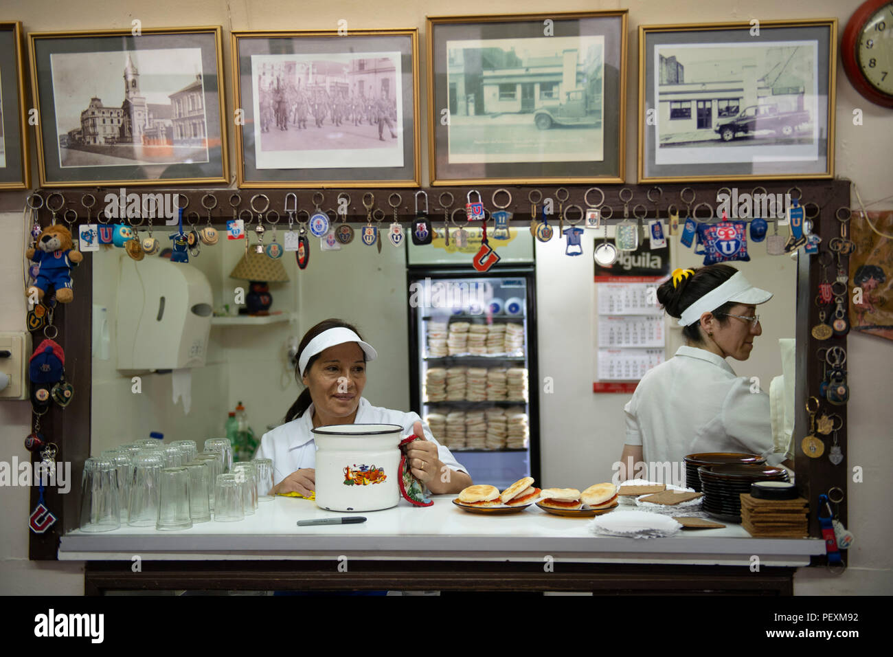 Cafe a Punta Arenas, regione di Magallanes, Cile Foto Stock
