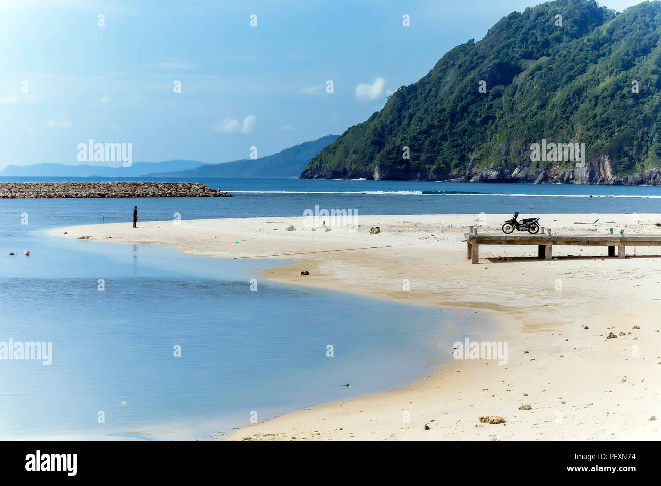 Vista della spiaggia, Banda Aceh e Sumatra, Indonesia Foto Stock