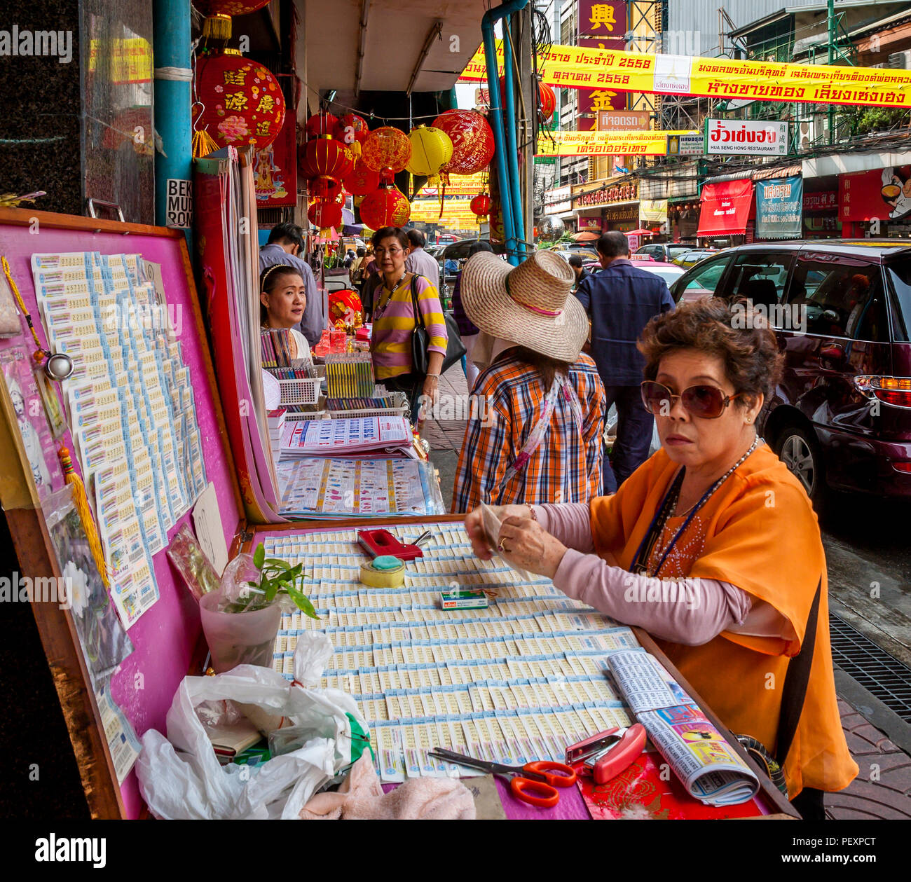 10/19/2015, Chinatown, Bangkok, vegetariana Festival, Thailandia, Foto Stock