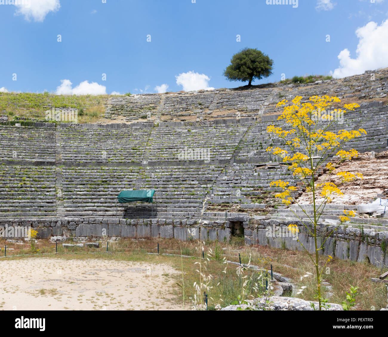 L'antico teatro di Dodoni, Grecia Foto Stock