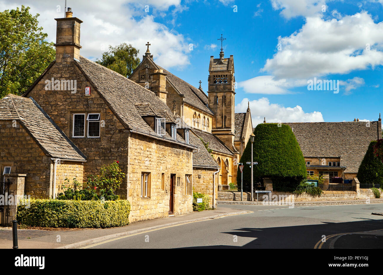 Chipping Campden, Regno Unito - 8 Agosto 2018: Chipping Campden è una piccola città di mercato nelle Cotswold district of Gloucestershire, Inghilterra. Foto Stock