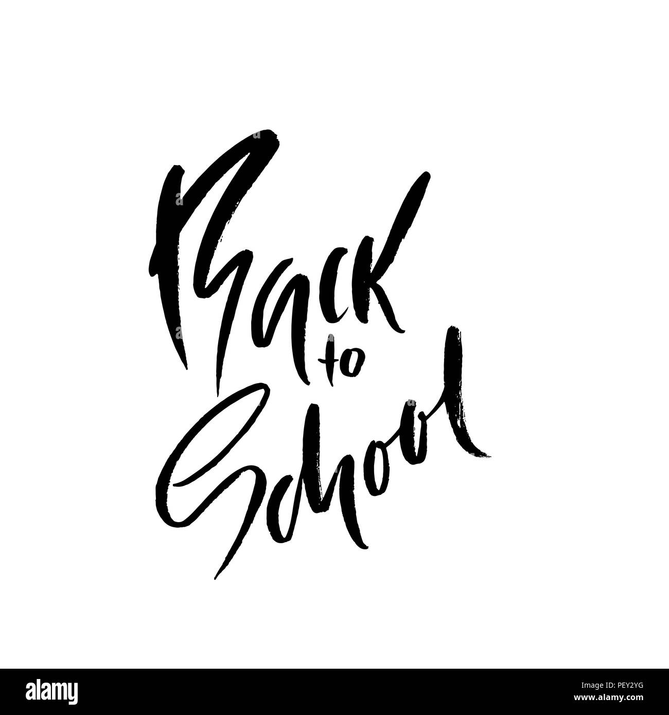 Si torna a scuola. Spazzola moderno lettering. Tipografia banner. Illustrazione Vettoriale. Illustrazione Vettoriale