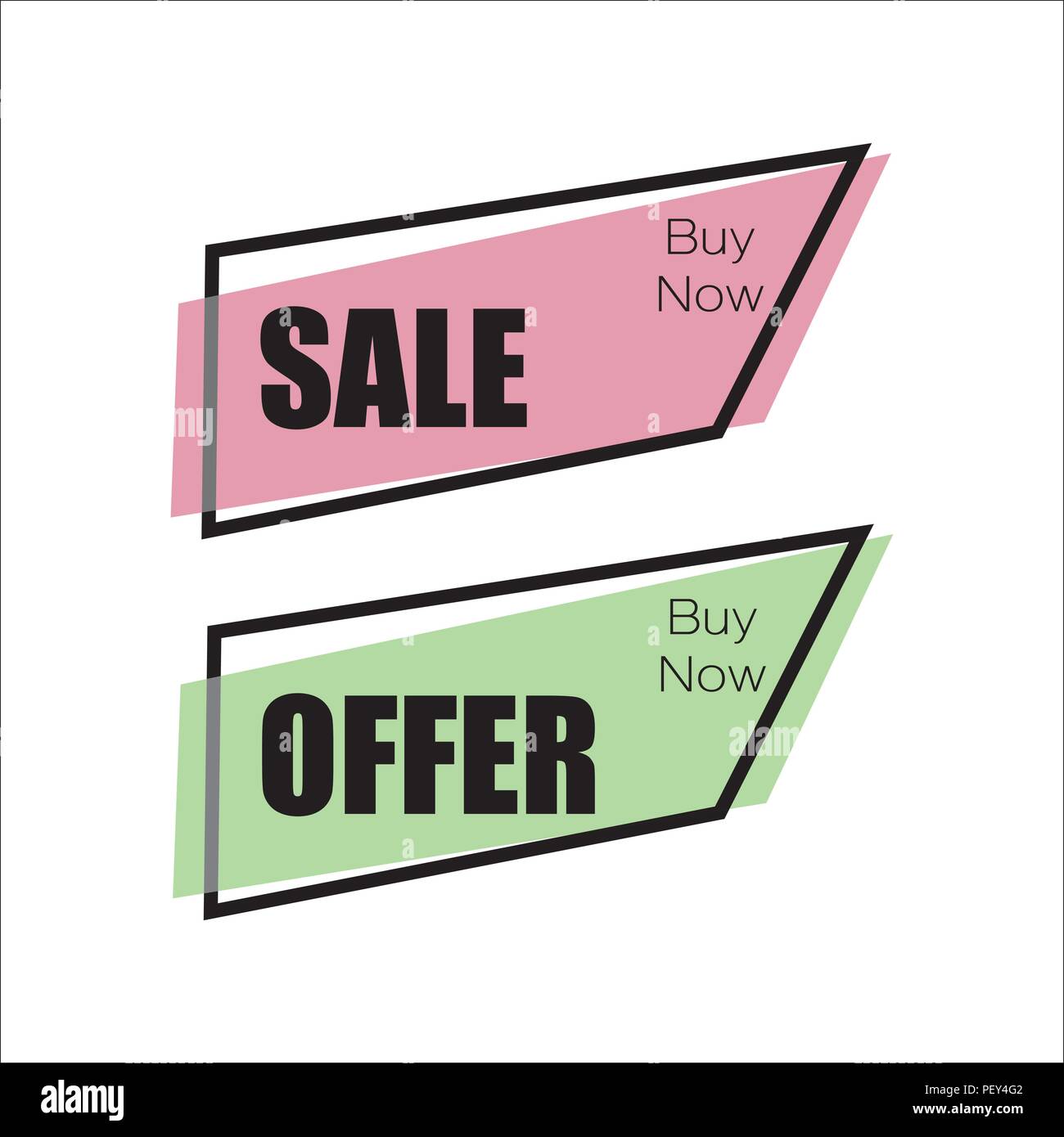 Vendita geometrica Banner Illustrazione Vettoriale