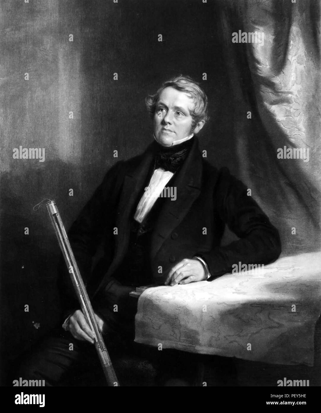 CHARLES verde (1785-1870) balloonist inglese in una incisione 1837 Foto Stock