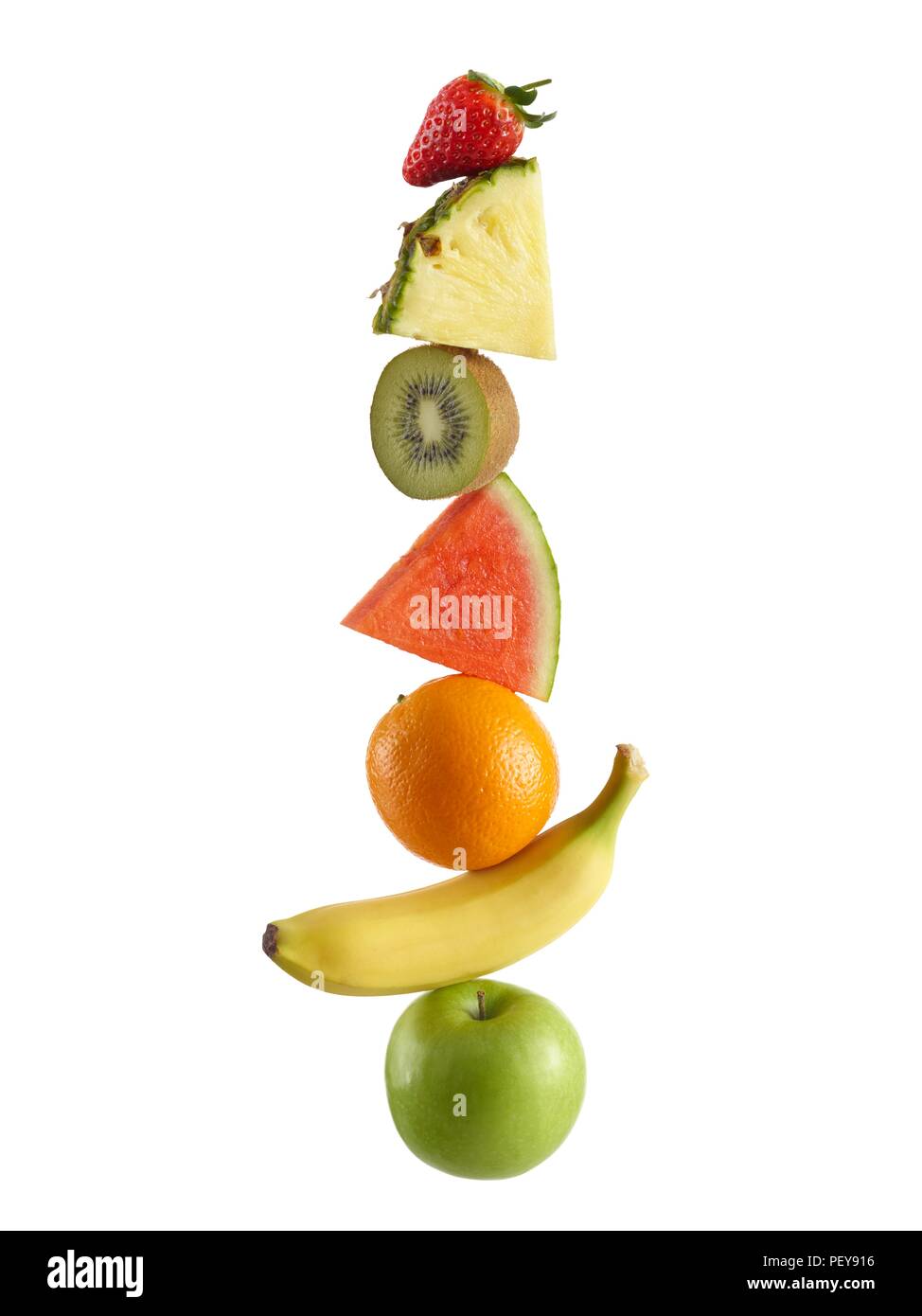 Pila di frutta fresca. Foto Stock