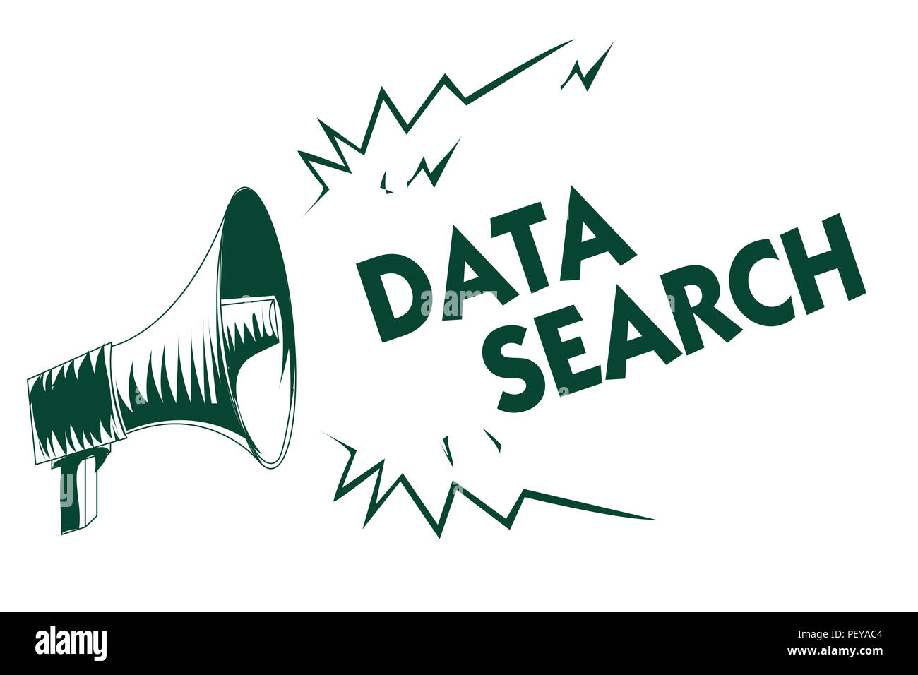 La scrittura della nota che mostra i dati di ricerca. Business photo vetrina raccoglie e riporta informazioni contiene termini specificati nero altoparlante megafono impor Foto Stock