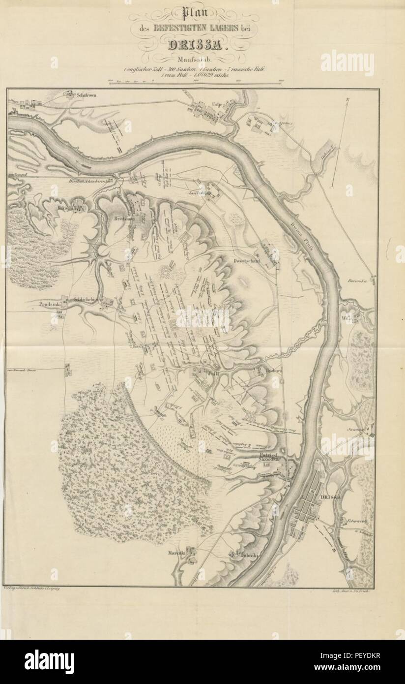 Immagine dalla pagina 481 di "Geschichte des Feldzuges im Jahre 1812, nach den zuverlässigsten Quellen ... bearbeitet von M. Bogdanowitsch ... Aus dem Russischen von G. Baumgarten. [Con mappe e piani.]" Foto Stock