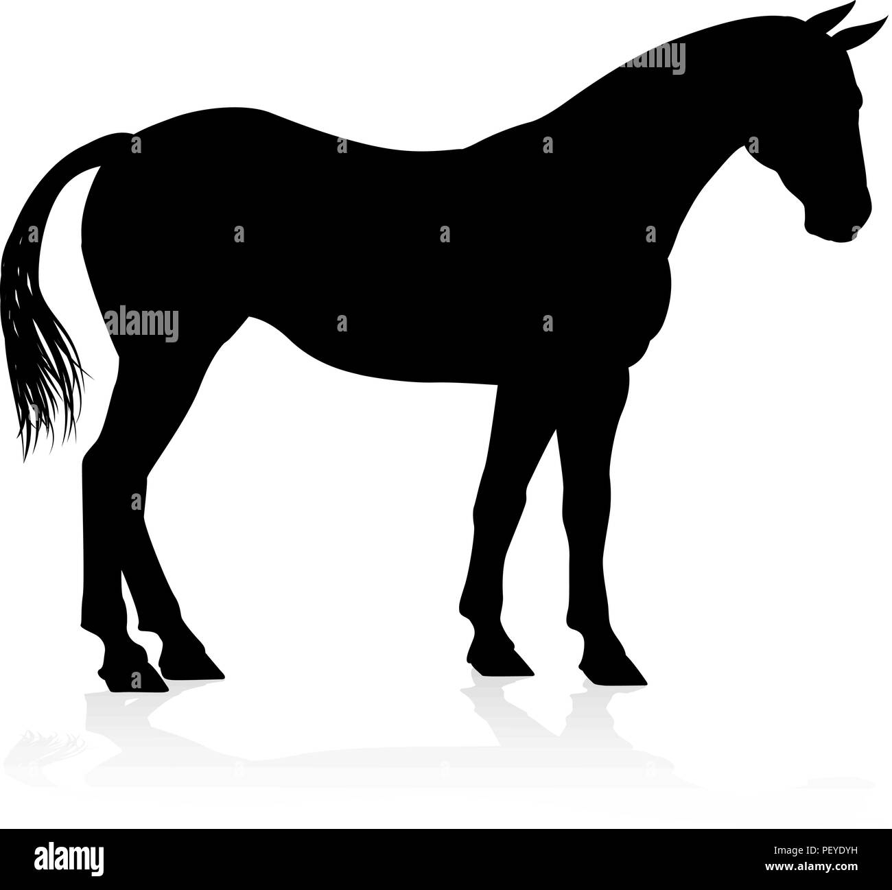 Cavallo Silhouette di animali Illustrazione Vettoriale
