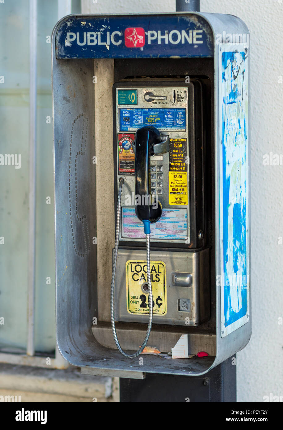 Pubblico a pagamento telefono Foto Stock