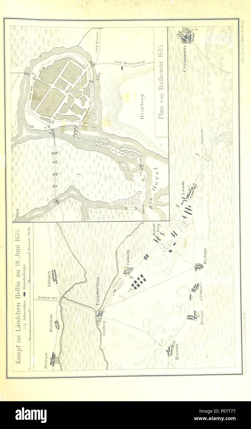 Immagine dalla pagina 75 di 'Rathenow und Fehrbellin. Der Krieg des grossen Kurfürsten gegen die Schweden in der Mark 1675. Aus den Quellen und quellenmässigen Bearbeitungen dargestellt. ... Manifesto, etc' dalla BR3774. Foto Stock
