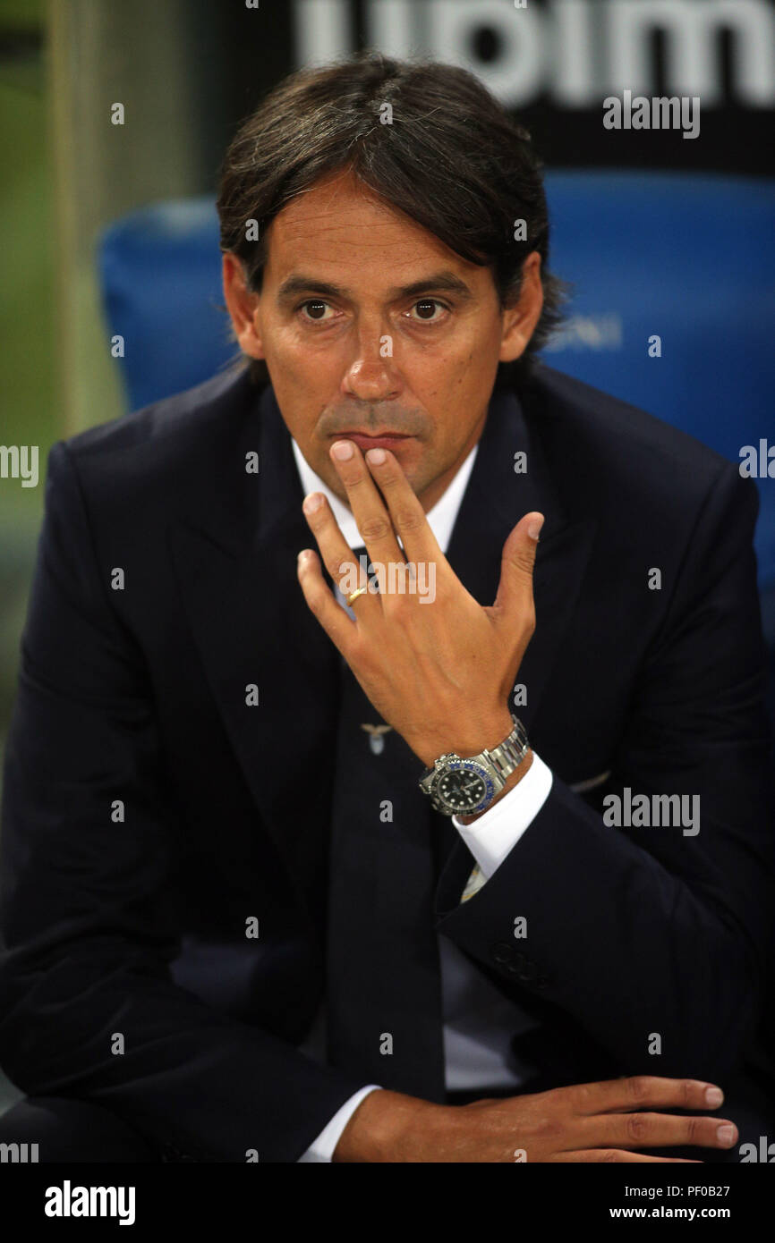 18.08.2018. Stadio Olimpico di Roma, Italia. SERIE A: Simone INZAGHI durante il campionato italiano di una partita tra la S.S. LAZIO VS NAPOLI allo Stadio Olimpico di Roma. Foto Stock