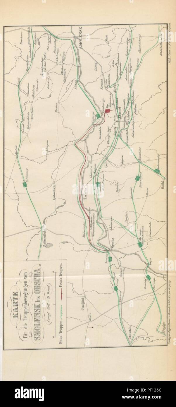 Immagine dalla pagina 463 di "Geschichte des Feldzuges im Jahre 1812, nach den zuverlässigsten Quellen ... bearbeitet von M. Bogdanowitsch ... Aus dem Russischen von G. Baumgarten. [Con mappe e piani.]" Foto Stock