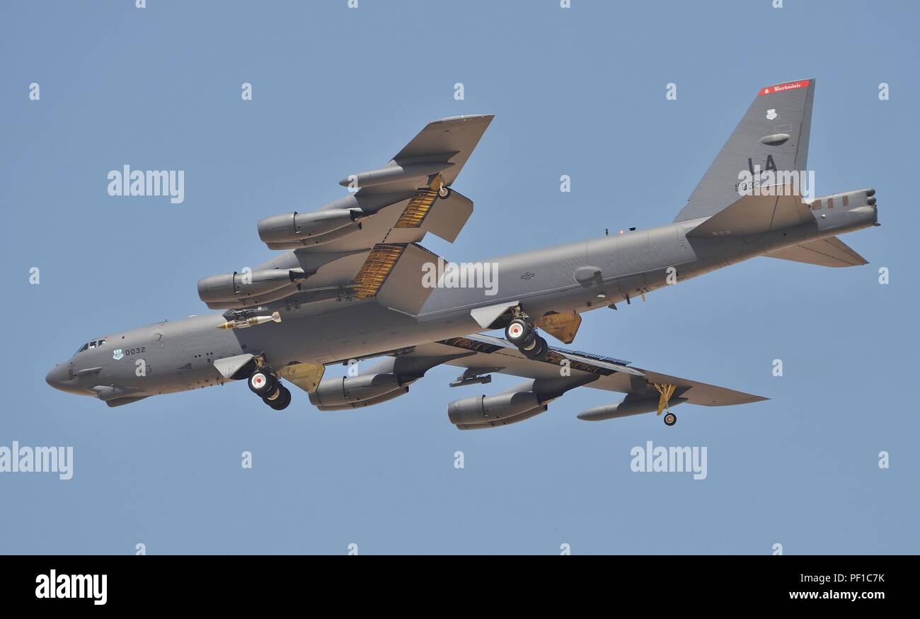 Dei bombardieri B-52 da Barksdale AFB distribuito Al Udeid Air Force Base in Qatar durante il funzionamento inerenti risolvere Foto Stock