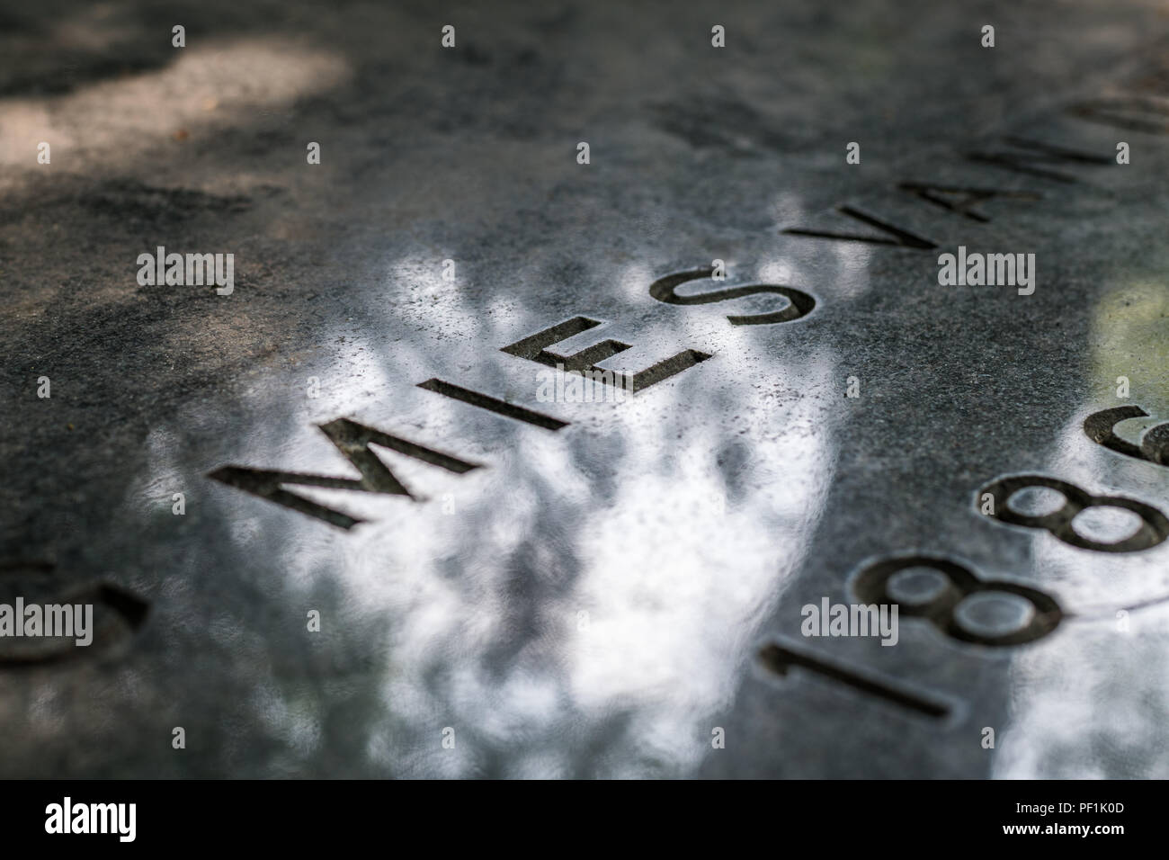 Lapide di Ludwig Mies van der Rohe al cimitero di Graceland Foto stock -  Alamy