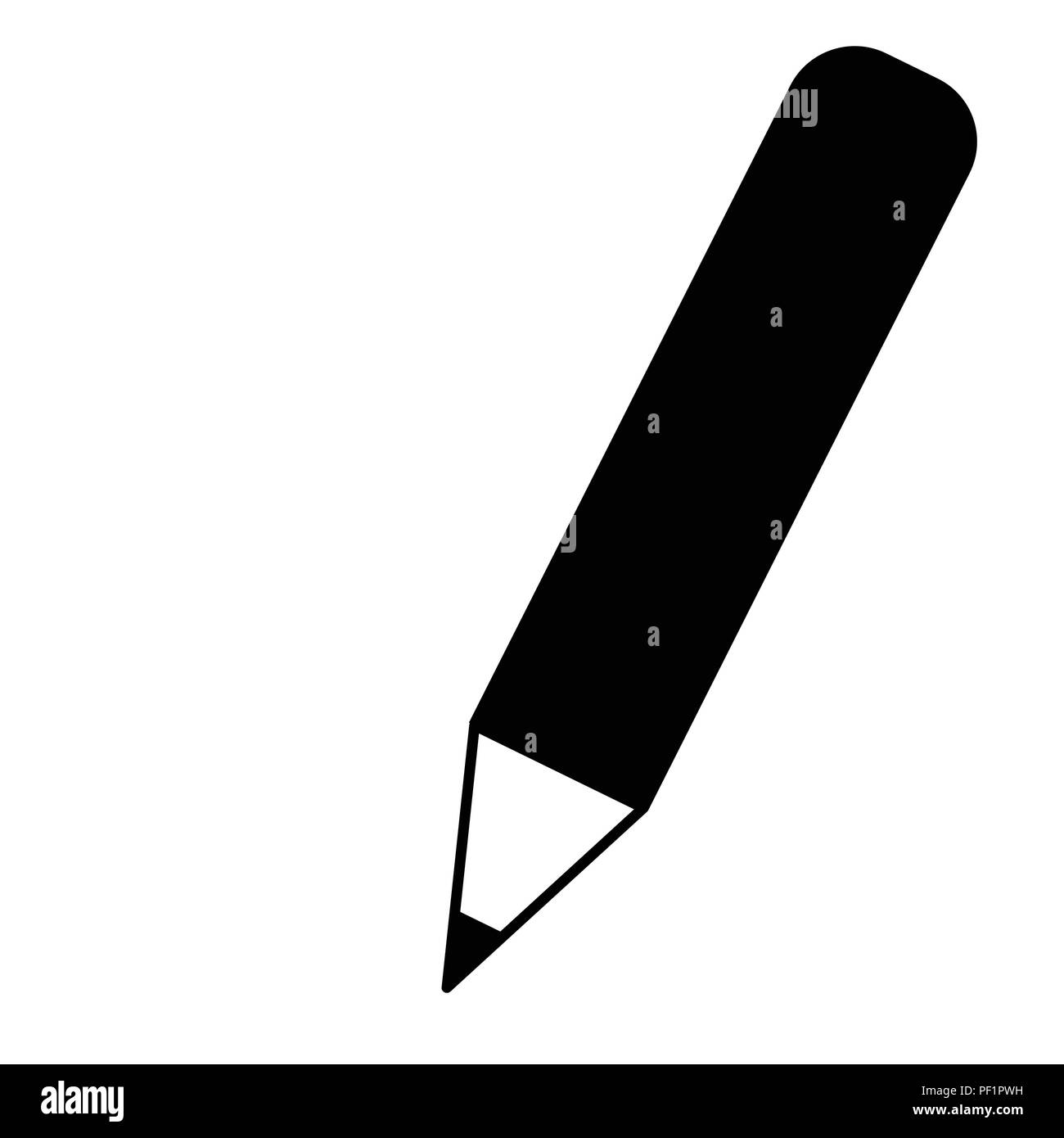 Icona a forma di matita, figura Illustrazione Vettoriale