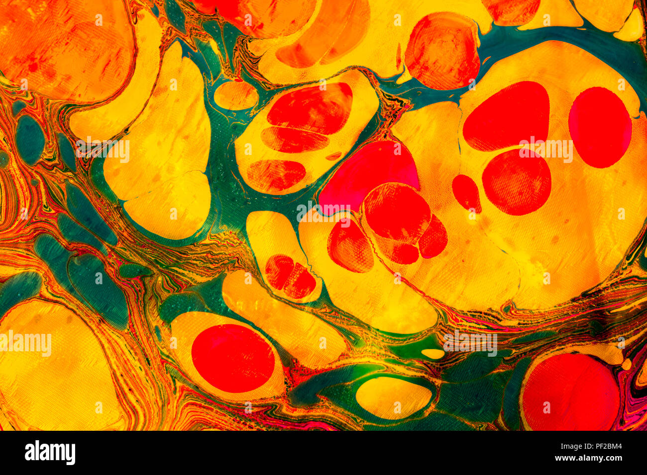 Marmorizzazione tradizionale artwork pattern come colorato sfondo astratto Foto Stock