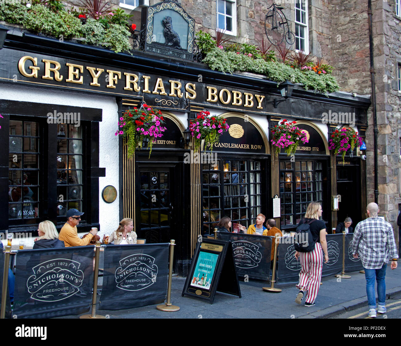 Grayfriar Bobby's pub, Edimburgo, Scozia, Regno Unito Foto Stock