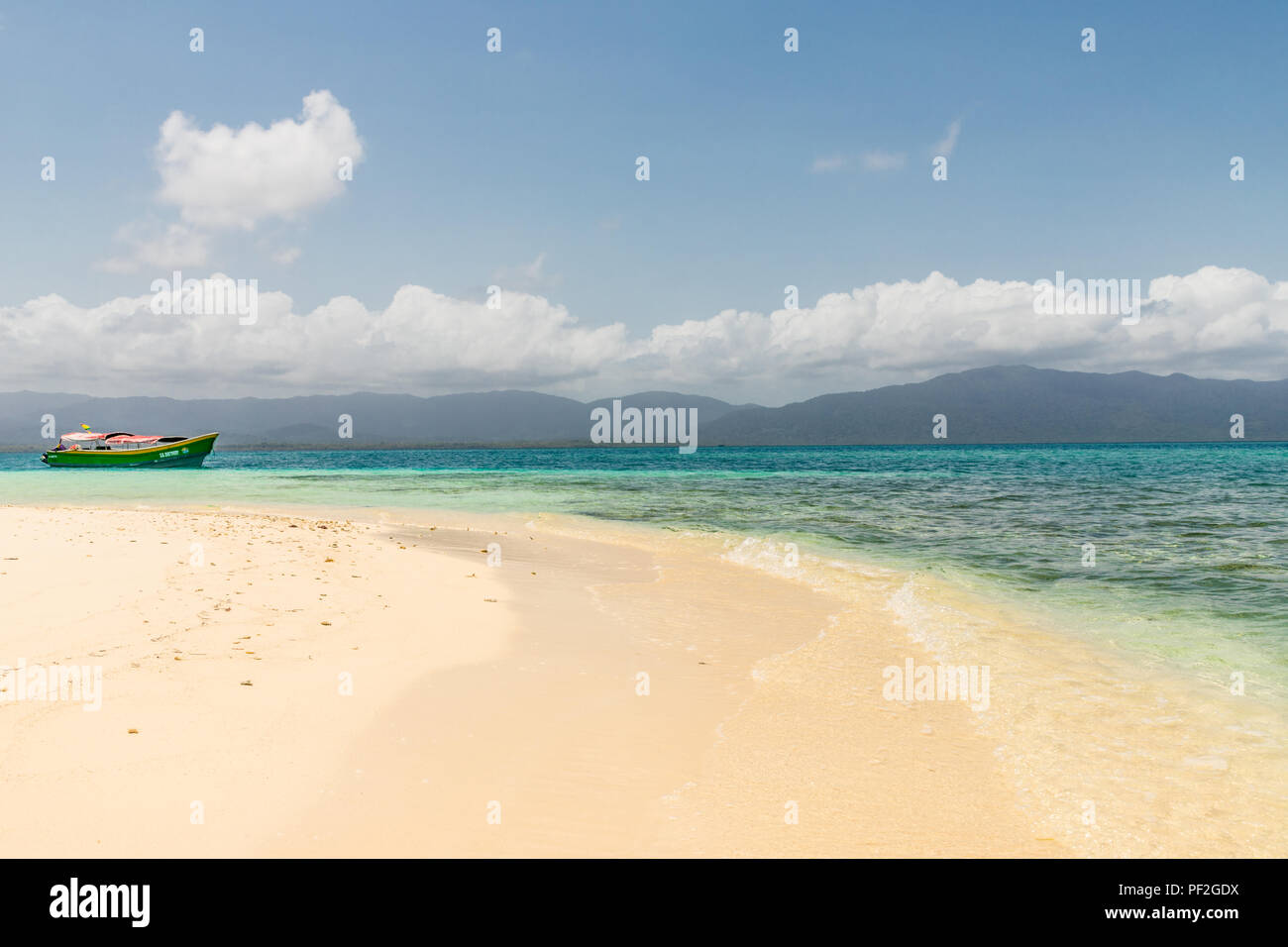 Una tipica vista nelle isole San Blas Foto Stock
