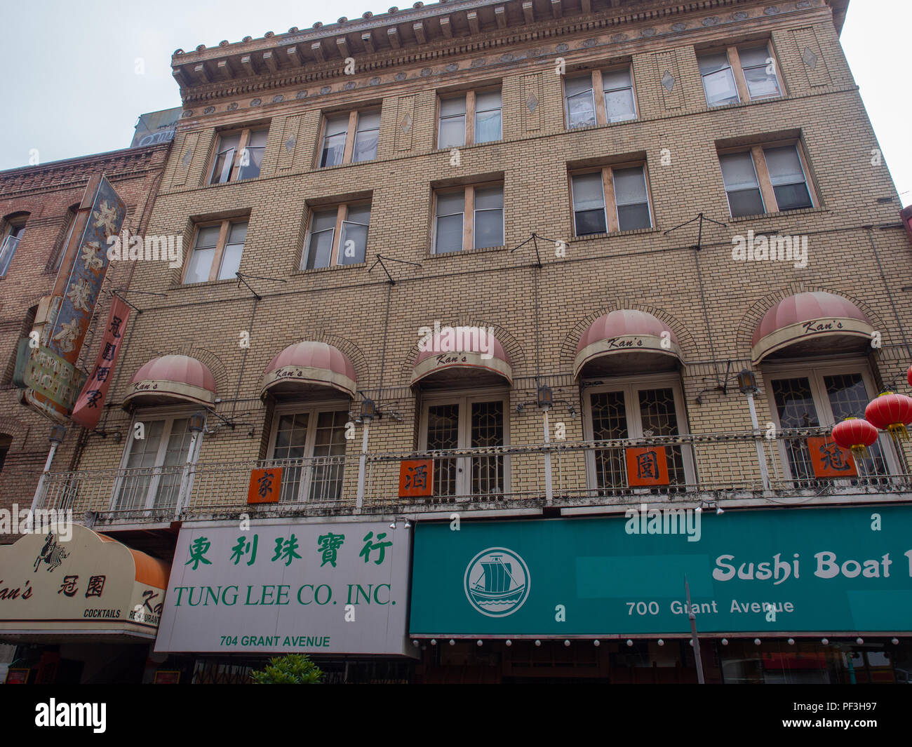 Barca di sushi ristorante nella Chinatown di San Francisco Foto Stock