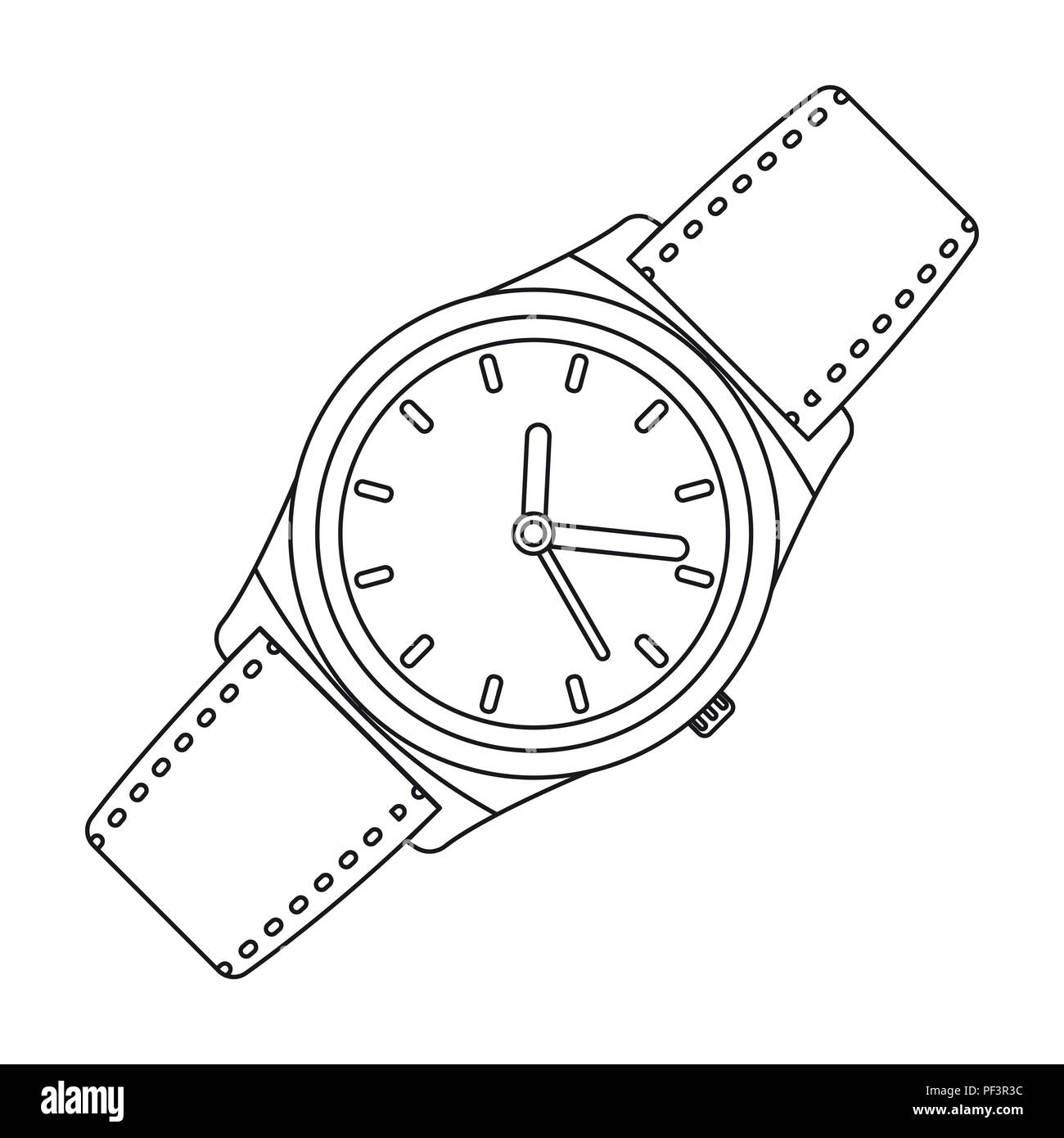 Classic orologio da polso icona nella schema di progettazione isolato su  sfondo bianco. Hipster style symbol stock illustrazione vettoriale Immagine  e Vettoriale - Alamy