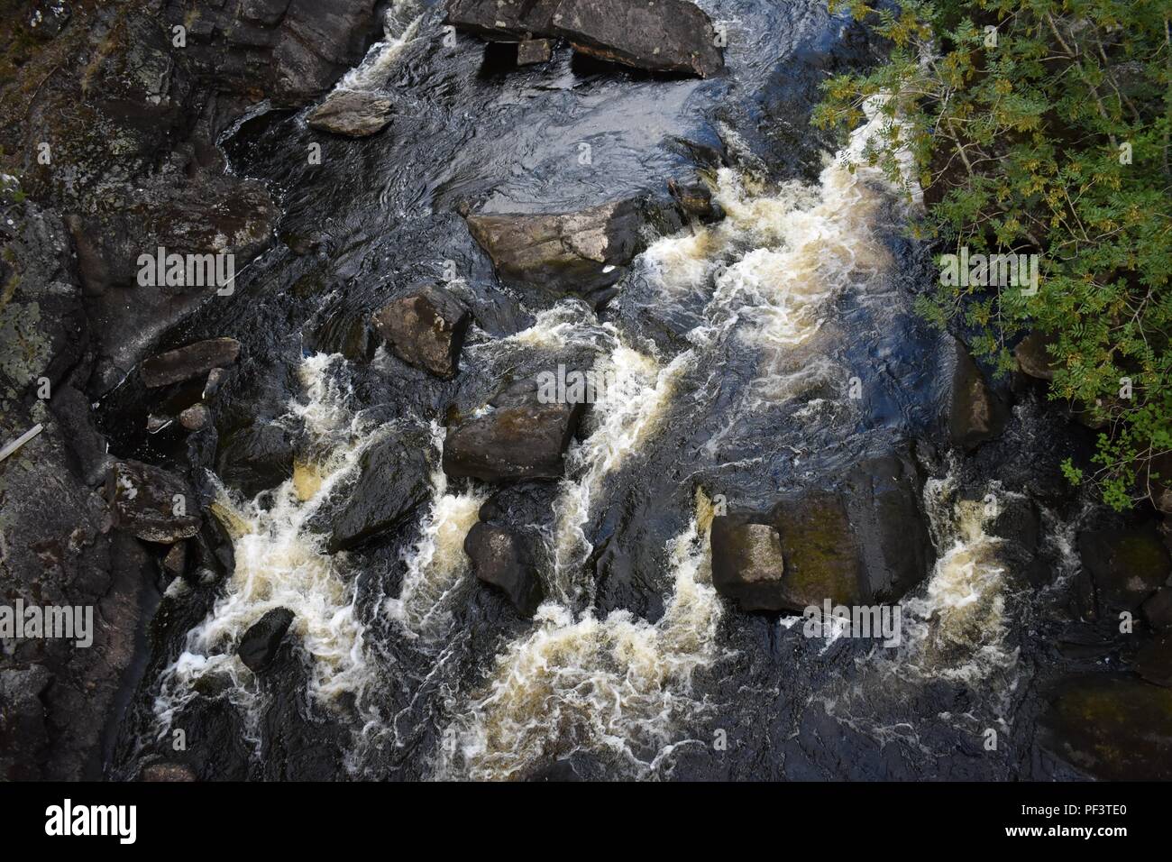 Rogie Falls, A835, a Strathpeffer, Scozia Foto Stock