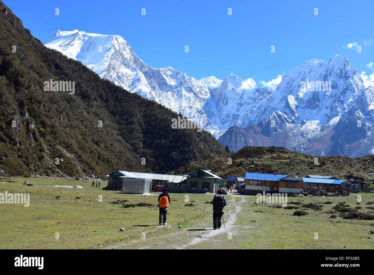 Trekking nel circuito di Manaslu, Nepal Foto Stock