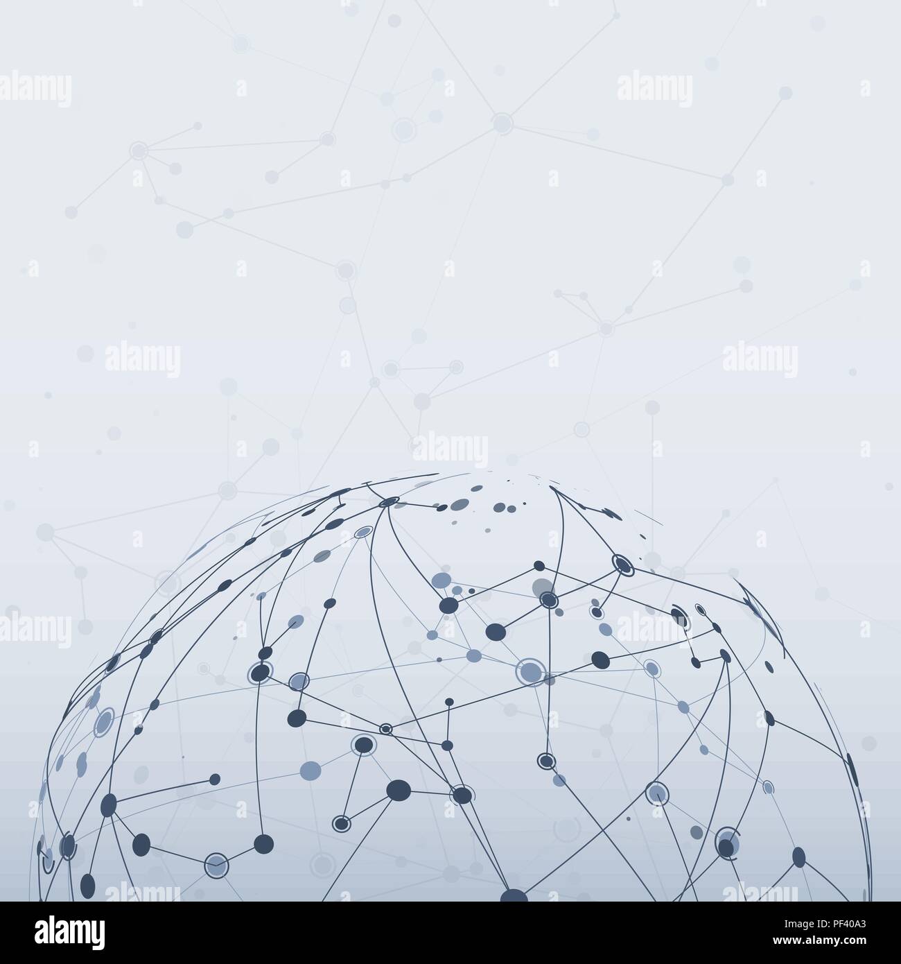 Chimica connessione molecolare. La tecnologia di Internet la comunicazione. Plexus struttura a maglia. La scienza astratta sfondo. Illustrazione Vettoriale Illustrazione Vettoriale