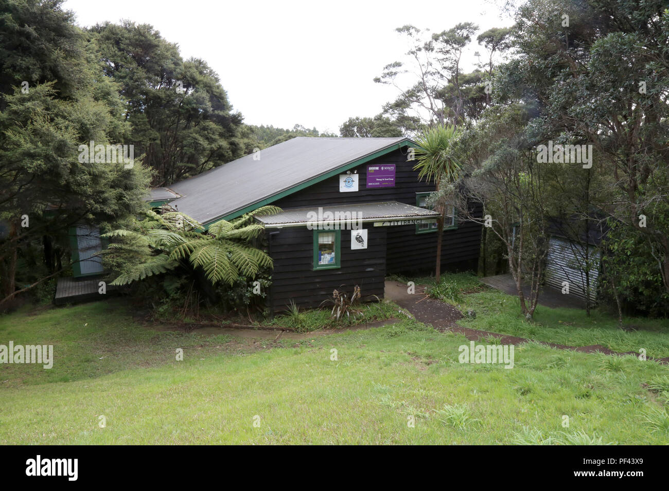 Capanna scout, Titirangi Foto Stock