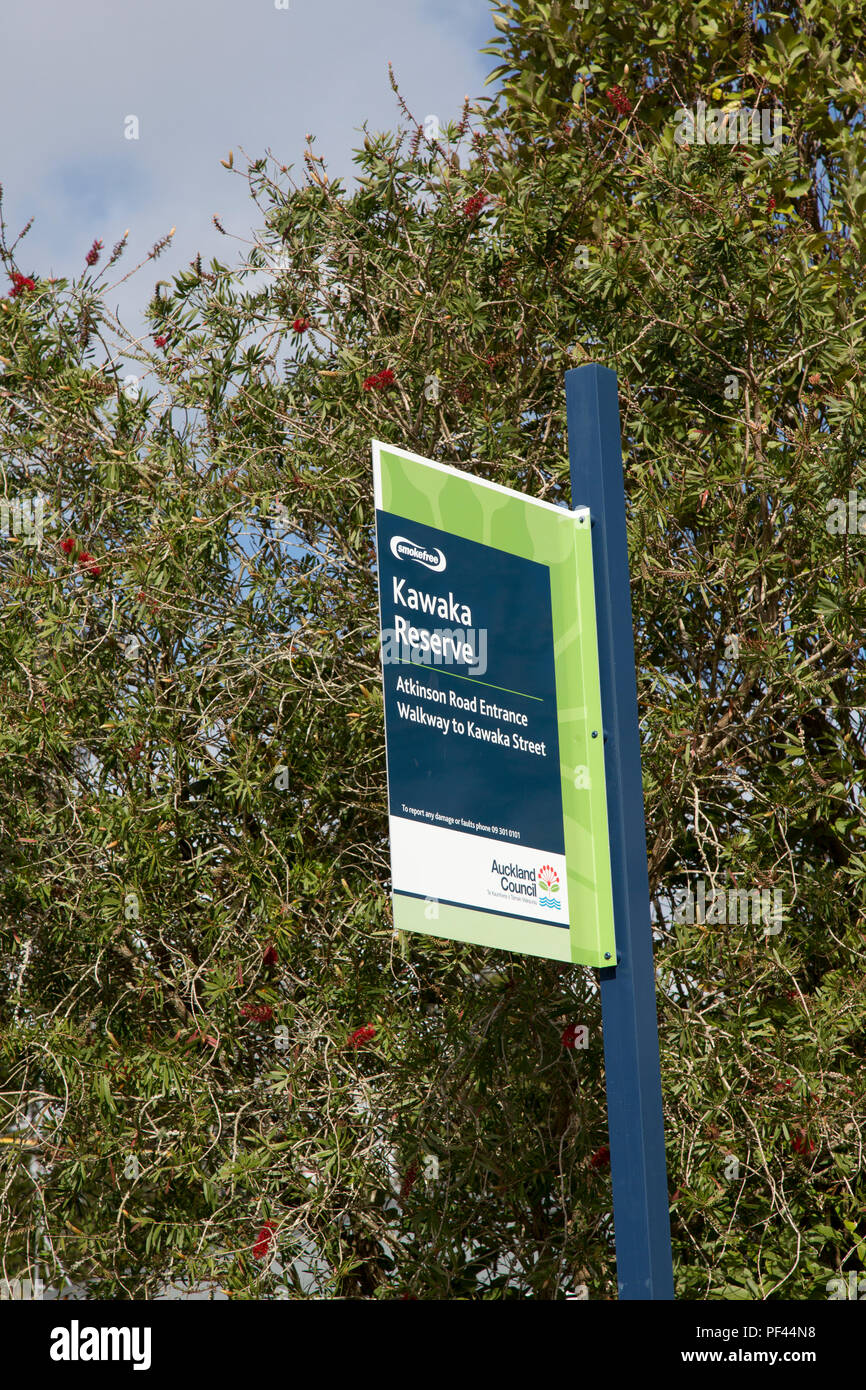 Riserva Kawaka, Titirangi Foto Stock