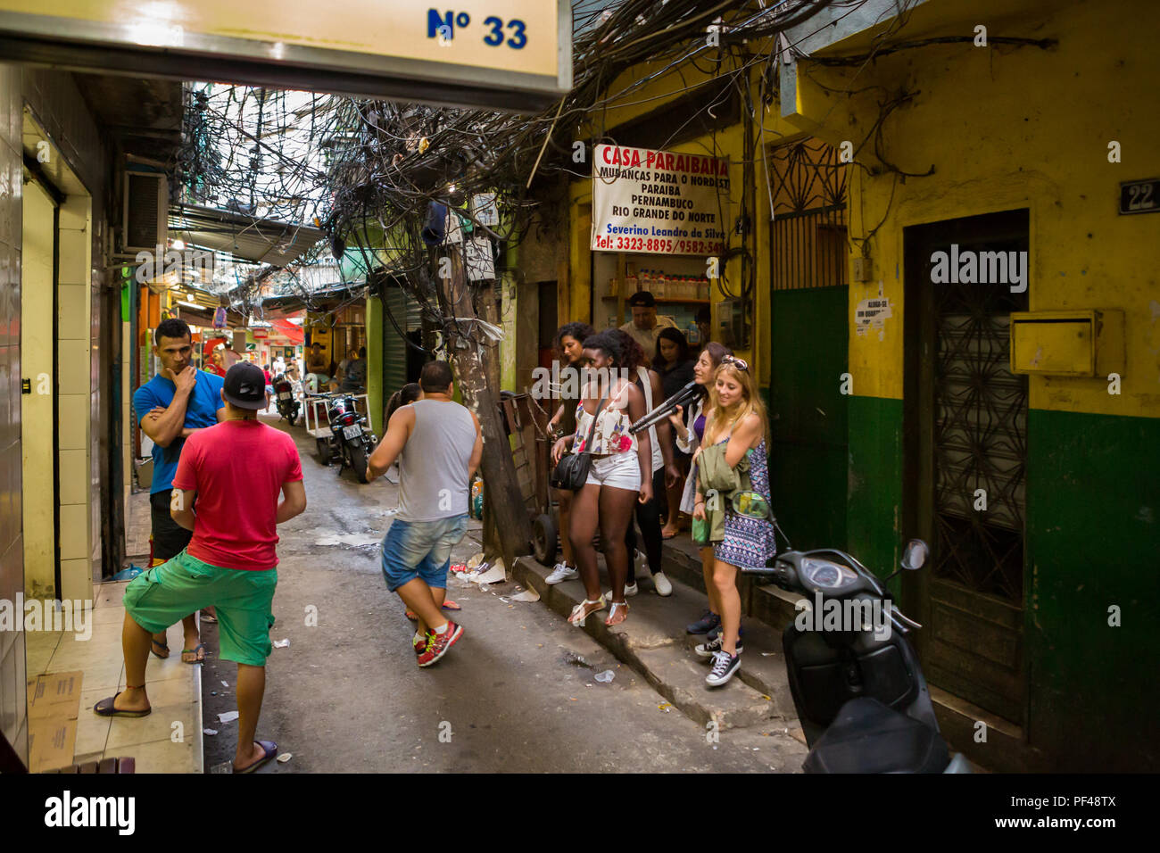 Rocinha favela di Rio de Janeiro Foto Stock