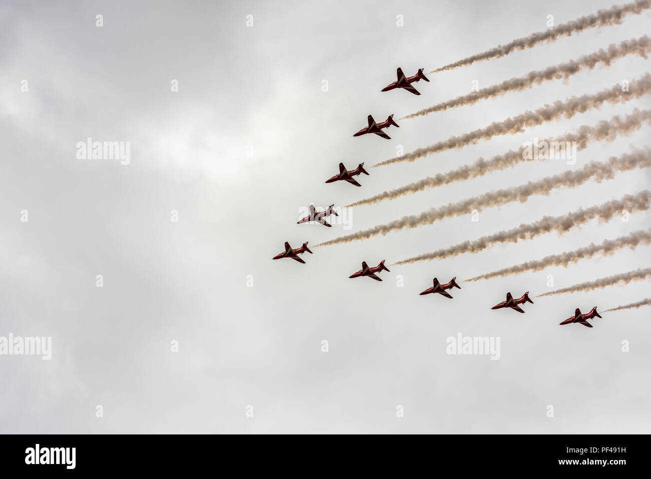 La RAF centenario Fly Pass di Londra nel luglio 2018 Foto Stock