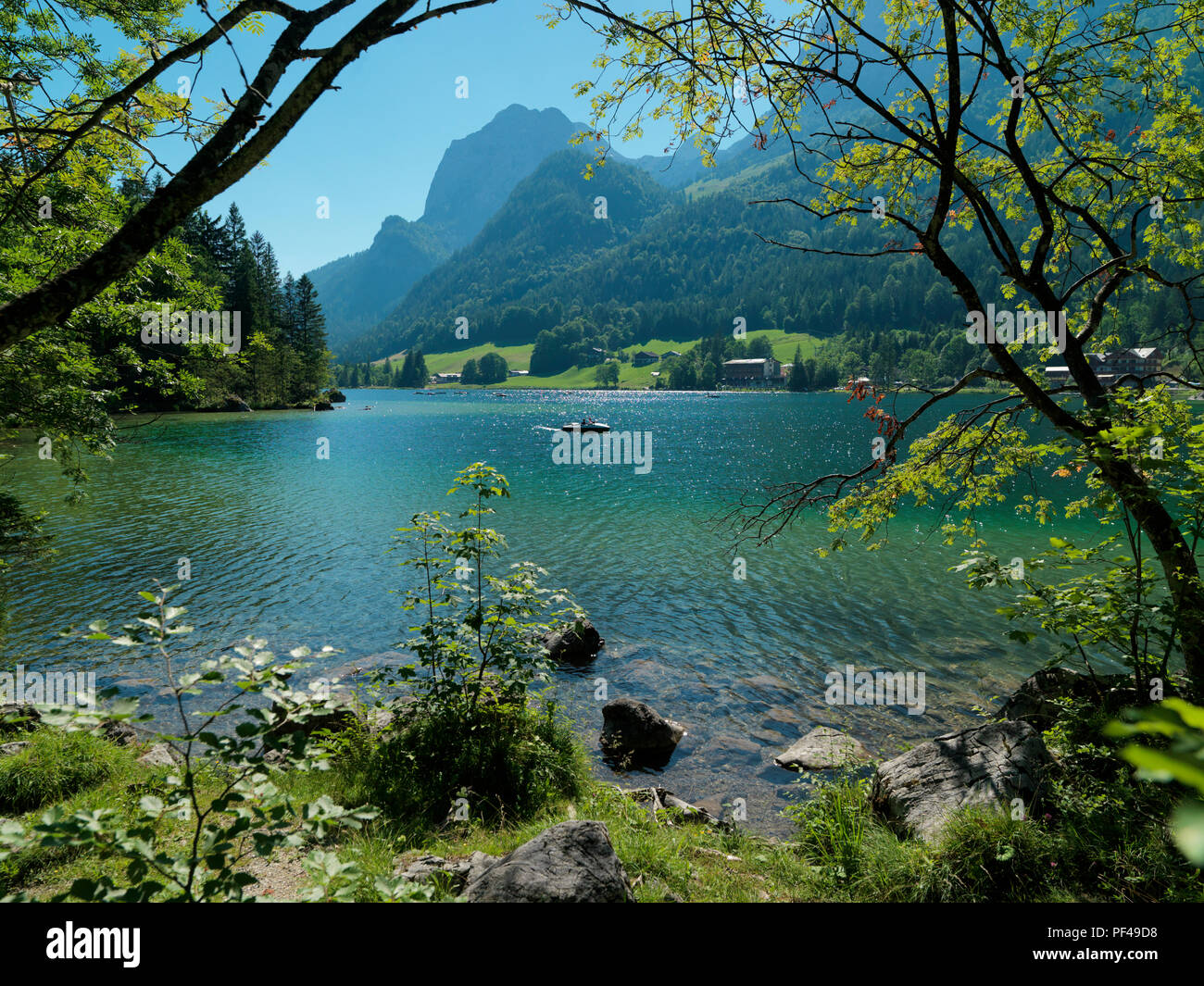 Hintersee, Ramsau, Berchtesgadener Land, Oberbayern, Bayern, Deutschland | Baviera, Germania Foto Stock