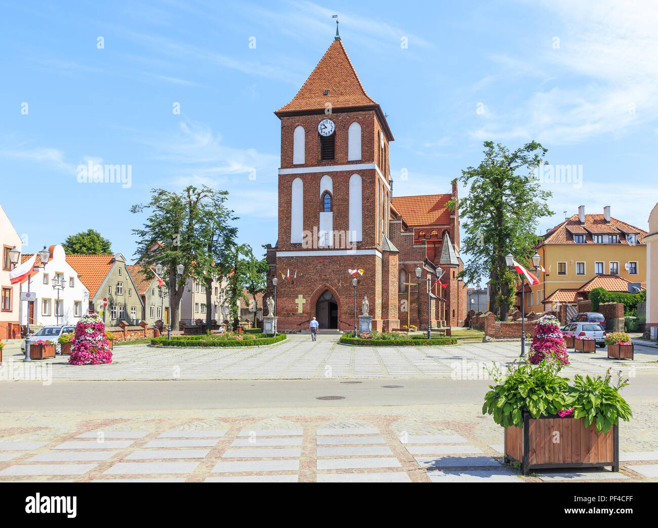 Chiesa parrocchiale di San Giacomo Apostolo in Tolkmicko, Gdansk Pomerania in Polonia Foto Stock