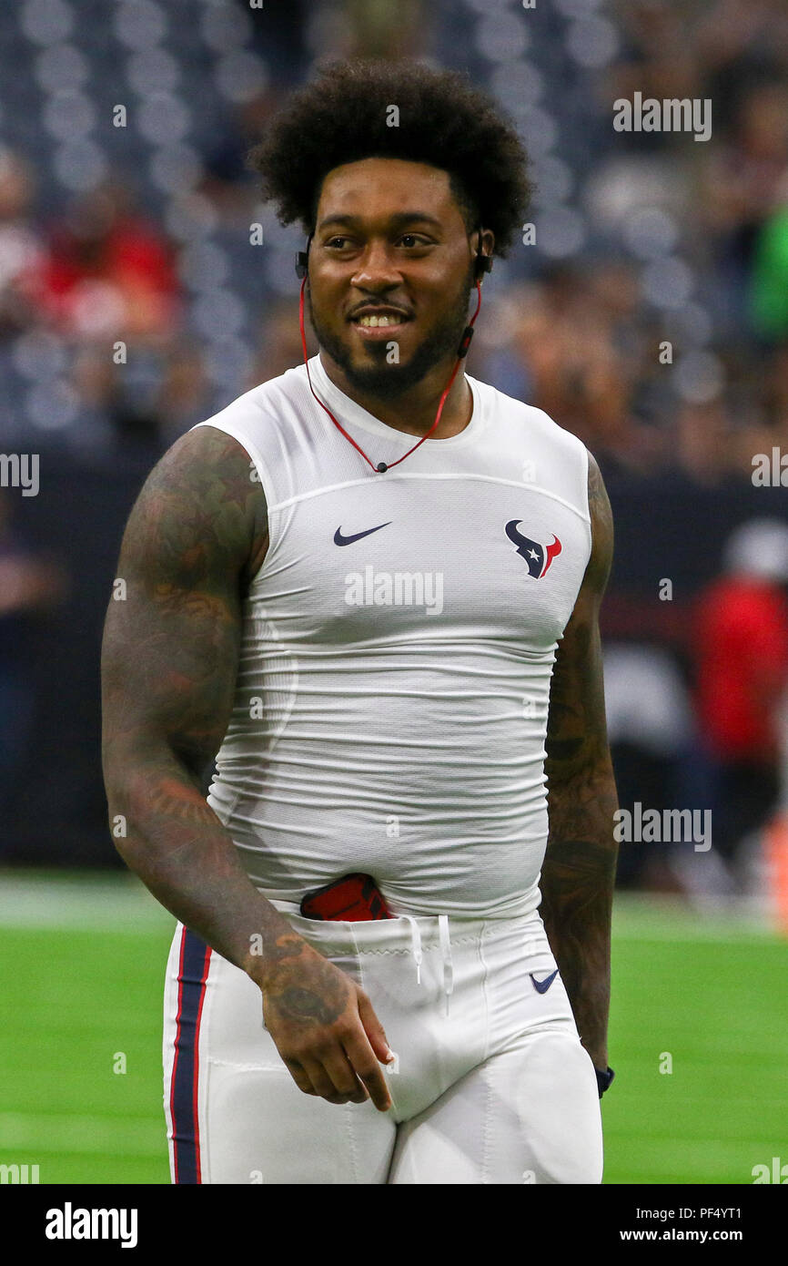 Agosto 18, 2018: Houston Texans linebacker Benardrick McKinney (55) durante la preseason NFL partita di calcio tra la Houston Texans e San Francisco 49ers a NRG Stadium di Houston, TX. John Glaser/CSM Foto Stock