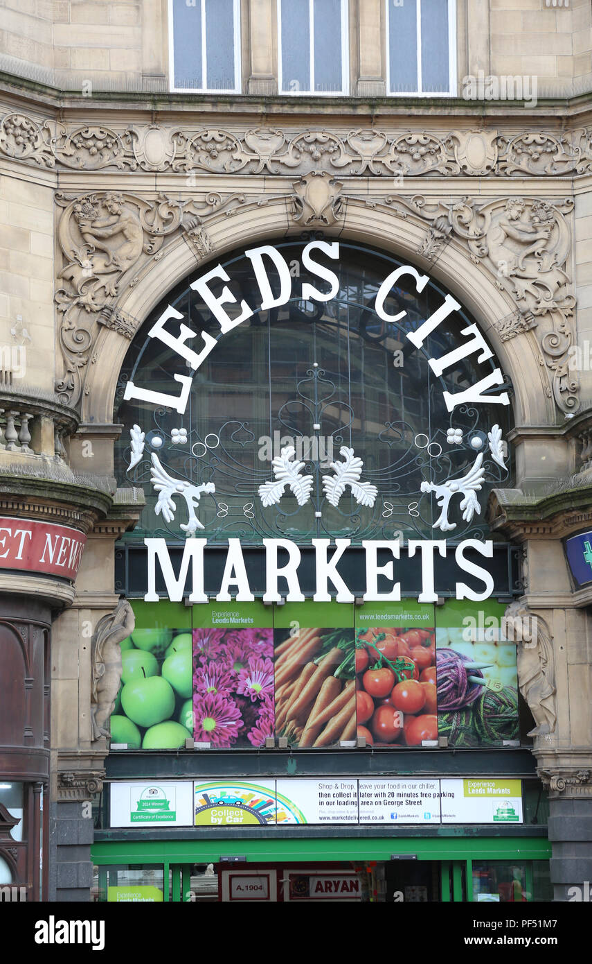 Mercato di Leeds Foto Stock