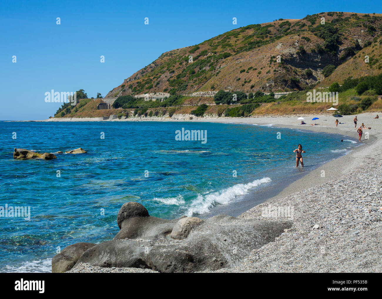Capo Bruzzano beach, Calabria, Italia Foto Stock