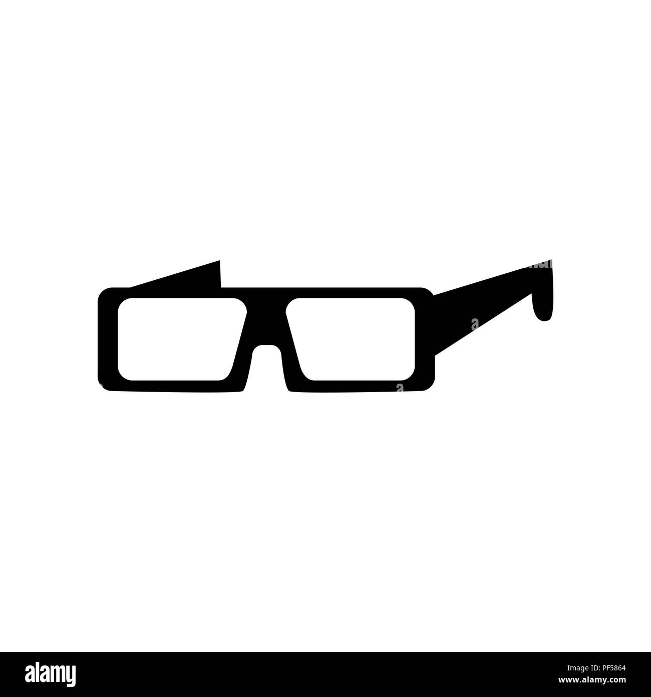 Moderno segno di vetro. Vettore. Riempito icona nera a sfondo bianco. Isolato. Illustrazione Vettoriale