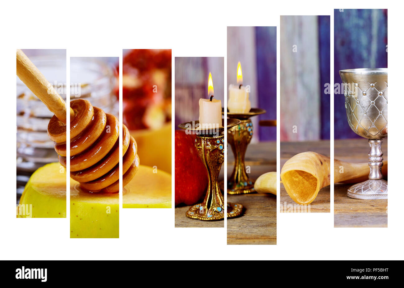 Festa ebraica di Rosh hashanah jewish Anno Nuovo Concetto di vacanza. Simboli tradizionali Selective soft focus Foto Stock