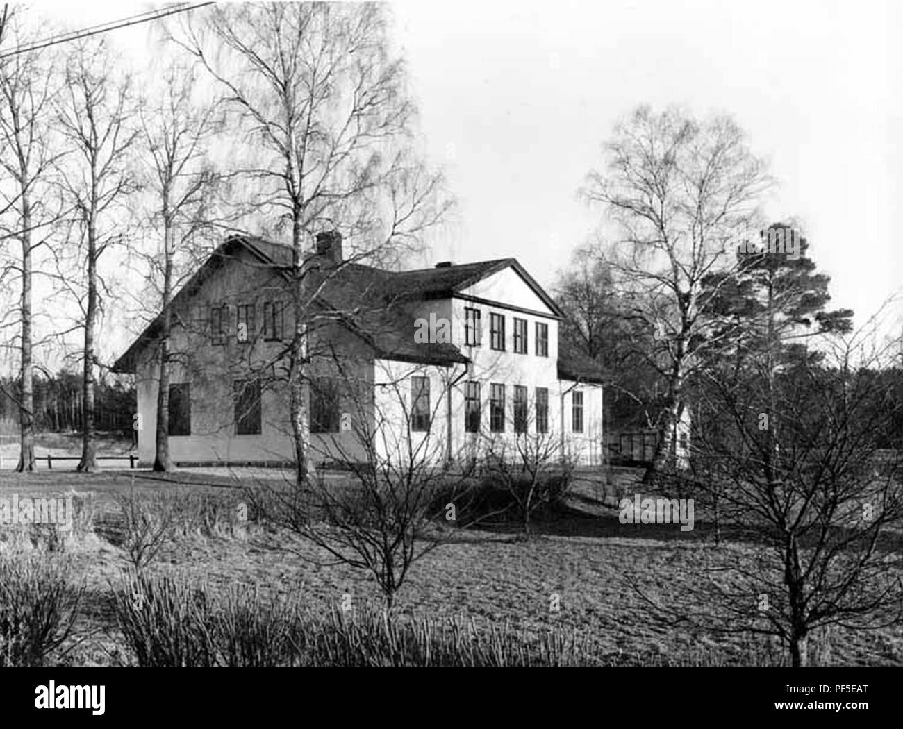 Ho Aspnässkolan Jakobsberg 1901 års skolhus fotoår 1930. Foto Stock
