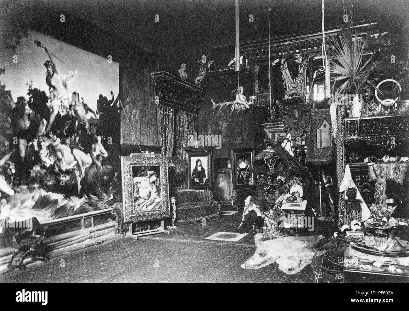 Atelier di Hans Makart, ca. 1875. Foto Stock