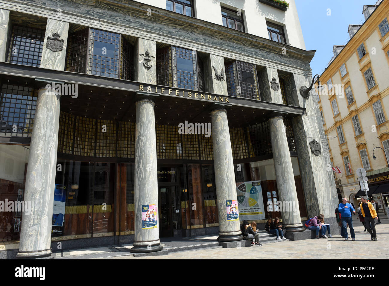 Die Banca Raiffeisen a Vienna, in Austria Foto Stock
