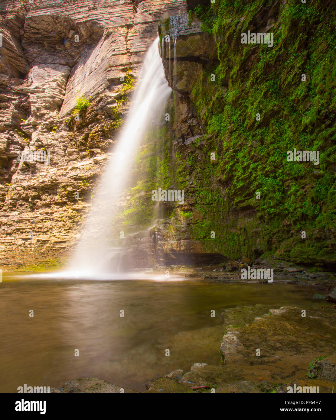 Scogliera Eagle Falls, Havana Glen, New York Foto Stock