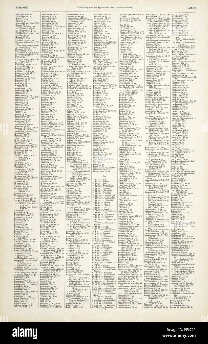 Atlas des Deutschen Reichs - Ravenstein - 1883, pagina 18. Foto Stock