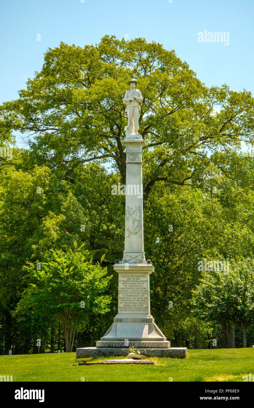 Cimitero confederato, cimitero Drive, Spotsylvania Courthouse, Virginia Foto Stock