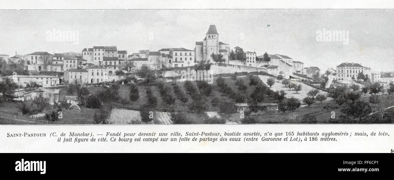 SAINT-PASTOUR ( C.de MONCLAR) .Fondée pour devenir une ville, Saint-Pastour, Bastide avortée, n'a que 165 habitants agglomérés. Foto Stock